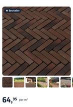 Waaltjes bruin 5x6x20 ca 1,5 m2, Tuin en Terras, Tegels en Klinkers, Ophalen, Zo goed als nieuw, Beton, Klinkers
