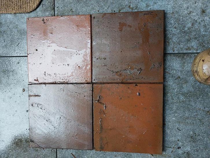 Originele jaren 30 tegels, Doe-het-zelf en Verbouw, Tegels, Zo goed als nieuw, Vloertegels, Keramiek, Minder dan 5 m², Ophalen