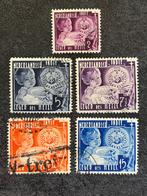 1936 NVPH 221-225, Leger des heils, Postzegels en Munten, Ophalen of Verzenden, Gestempeld, Nederlands-Indië