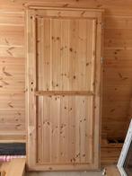 Vuren tuinhuis deur incl kozijn/inbouwframe, Tuin en Terras, Overige typen, Nieuw, Minder dan 200 cm, Hout