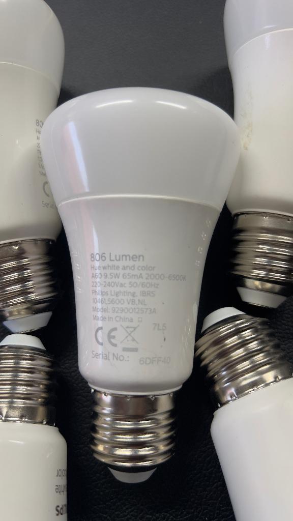 Set van 9 Philips Hue White & Color Ambiance E27 lampen, Huis en Inrichting, Lampen | Losse lampen, Zo goed als nieuw, Led-lamp