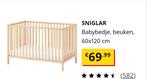 SNIGLAR ledikantje IKEA, Ophalen, Zo goed als nieuw, Minder dan 140 cm, Minder dan 70 cm