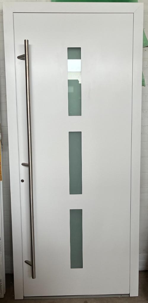Aluminium voordeur 102 x 230,5 cm Links kleur Wit, Doe-het-zelf en Verbouw, Deuren en Horren, Nieuw, Buitendeur, 215 cm of meer