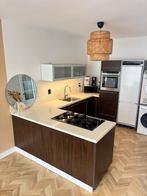 Keuken, Huis en Inrichting, Keuken | Complete keukens, Gebruikt, Bruin, Hoekkeuken, Ophalen of Verzenden