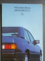 Mercedes 190D & 2.5 Diesel 08-1986 Brochure, Verzenden, Zo goed als nieuw, Mercedes