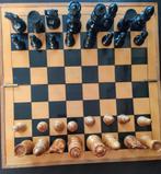 Antieke houten schaakspel, Ophalen of Verzenden, Zo goed als nieuw