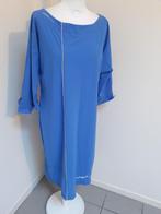 Prachtige jurk van Zip73 maat XXL, travelstof met leuke zilv, Kleding | Dames, Ophalen of Verzenden, Zo goed als nieuw, Blauw
