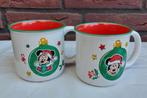 2 Disney kerst mokken van Mickey en Minnie Mouse., Ophalen of Verzenden, Mickey Mouse, Nieuw, Servies
