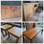 Eiken dressoir, tv-meubel, eetkamertafel en salontafels, Huis en Inrichting, Complete eetkamers, Ophalen, Gebruikt, 6 tot 8 stoelen
