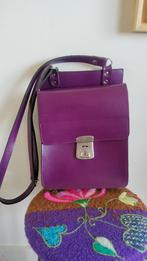 Leren tas Heleen van der Meer, Sieraden, Tassen en Uiterlijk, 30 tot 40 cm, Minder dan 30 cm, Paars, Nieuw