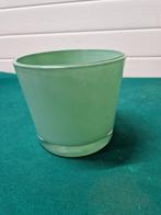 Bloempot glas mintgroen, Ophalen of Verzenden, 'T Olde Gre-j, Info@toldegrej.nl, Endepoelstraat 20f Didam