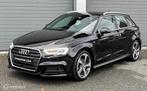 Audi A3 Sportback 1.4 TFSI COD S-LINE/150PK/S-TRONIC/ACC/DCC, Auto's, Audi, Zwart, 4 cilinders, 150 pk, Leder en Stof