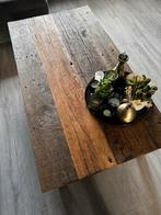 Robuuste Houten Salontafel, Ophalen, Gebruikt, 100 tot 150 cm, 50 tot 100 cm