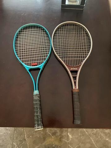 Twee VintageTennisrackets: Wilson & Prince beschikbaar voor biedingen
