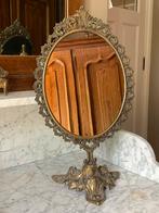 Antieke kaptafel spiegel kantelbaar, Ophalen of Verzenden, Ovaal, Minder dan 50 cm