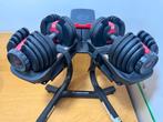 Bowflex verstelbare dumbel set nieuw met rack, Sport en Fitness, Ophalen of Verzenden, Zo goed als nieuw, Dumbbell