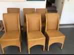 Lloyd Loom eettafel stoelen, 6 stuks, Huis en Inrichting, Stoelen, Ophalen, Zo goed als nieuw, Bruin, Vijf, Zes of meer stoelen