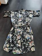 Zijden kimono met overslag en knoopceintuur, Ophalen of Verzenden, Nieuw, Maat 42/44 (L), Onder de knie
