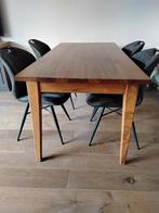 TEAKHOUTEN EETTAFEL, Huis en Inrichting, Tafels | Eettafels, Ophalen, Gebruikt, Rechthoekig, 50 tot 100 cm