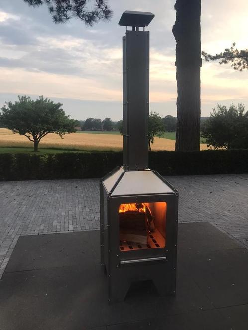 Stoere buitenkachel van Cortenstaal VOORJAARSACTIE!!, Tuin en Terras, Tuinhaarden, Nieuw, Ophalen