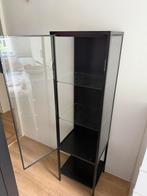 Vitrine kast zwart IKEA, Huis en Inrichting, Kasten | Vitrinekasten, Ophalen, Minder dan 50 cm, Zo goed als nieuw, 150 tot 200 cm