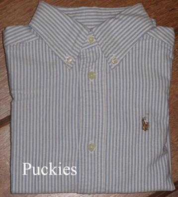 Blauw/wit Ralph Lauren Oxford overhemd maat 74 *NIEUW *a beschikbaar voor biedingen