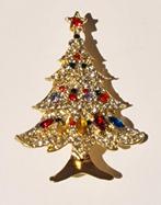 Kerstboom Broche met Strass, Sieraden, Tassen en Uiterlijk, Broches, Overige materialen, 4 tot 7 cm, Nieuw, Ophalen of Verzenden