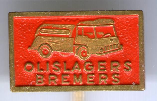 Olislagers Bremers rood op koper speldje ( M_147 ), Verzamelen, Speldjes, Pins en Buttons, Zo goed als nieuw, Speldje of Pin, Merk