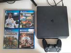 Playstation 4 Slim ed.  Inclusief controller & 4 games., Spelcomputers en Games, Spelcomputers | Sony PlayStation 4, Ophalen, Zo goed als nieuw