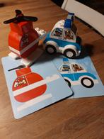 Duplo lego brandweer helikopter & politieauto, 10957, Duplo, Gebruikt, Ophalen of Verzenden