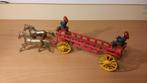 Gietijzeren brandweerwagen paarden. Hubley Kenton. Jaren 50, Ophalen of Verzenden