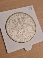 Zilveren Rijksdaalder Willem 3 1857, Koning Willem III, Verzenden, Zilver, Losse munt