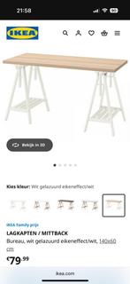 IKEA bureau met bureau stoel, Huis en Inrichting, Bureaus, Ophalen, In hoogte verstelbaar, Zo goed als nieuw, Bureau