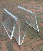 Vintage lectuurbak/ krantenbak van acryl plexiglas, Ophalen, Gebruikt