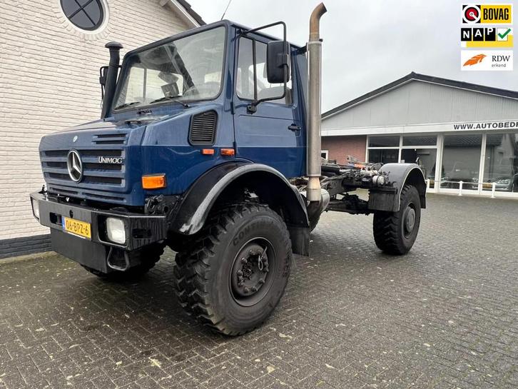 UNIMOG U5000, Auto's, Vrachtwagens, Bedrijf, Te koop, 4x4, Overige merken, Diesel, Euro 4, Automaat, Geïmporteerd, Blauw, Kunstmatig leder