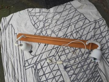 Houten Led- hang lamp 3-lichts horn wood Hout. beschikbaar voor biedingen