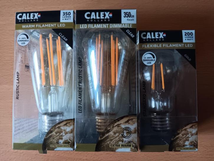 3 nieuwe dimbare filament led lampen E27, Huis en Inrichting, Lampen | Losse lampen, Nieuw, Led-lamp, E27 (groot), Ophalen of Verzenden