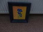 Blauwe Iris Olieverfschilderij, Minder dan 50 cm, Oorspronkelijke maker, Ophalen of Verzenden, Zo goed als nieuw