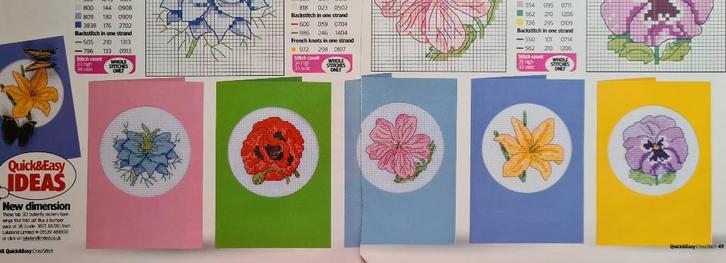 6 bloemen en 4 vogels borduurpatronen, Hobby en Vrije tijd, Borduren en Borduurmachines, Nieuw, Patroon, Handborduren, Ophalen