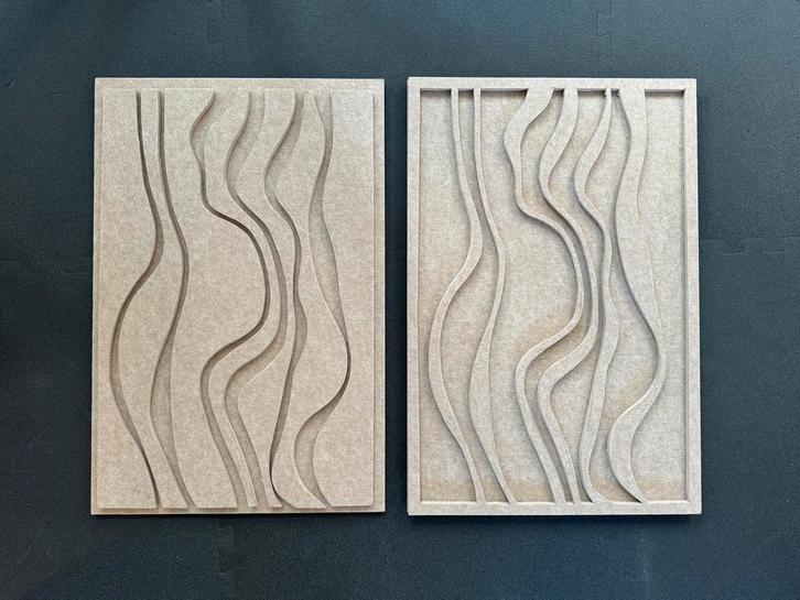 Akoustisch vilten tweeluik (NIEUW), Antiek en Kunst, Kunst | Schilderijen | Abstract, Ophalen of Verzenden