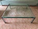 Metaform Salontafel Glas/RVS - 100x105cm, Huis en Inrichting, Tafels | Salontafels, Ophalen, Gebruikt, 100 tot 150 cm, Glas