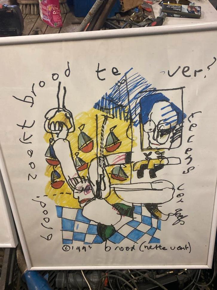 Herman Brood - Brood te vers?, Antiek en Kunst, Kunst | Tekeningen en Foto's, Ophalen of Verzenden