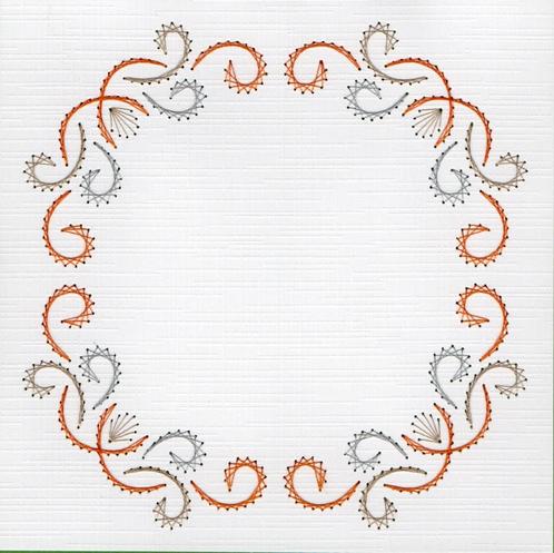geborduurde oplegkaart nr 52, Hobby en Vrije tijd, Kaarten | Zelf maken, Nieuw, Blanco kaart of Basiskaart, Overige thema's, Ophalen of Verzenden