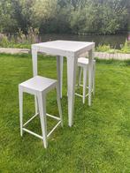 Piet Hein Eek tafel, sta tafel, bartafel, krukken, Ophalen, 100 tot 150 cm, Vierkant, 50 tot 100 cm