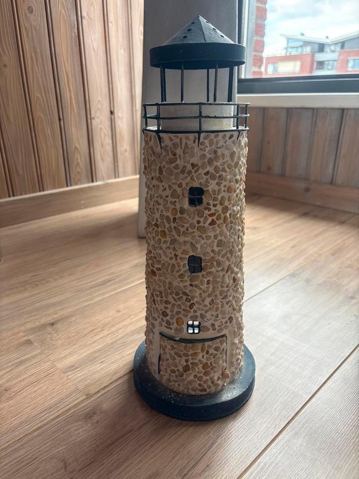 Vuurtoren Kaars Houder - Strandkamer Decoratie, Antiek en Kunst, Antiek | Woonaccessoires, Ophalen