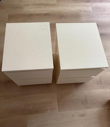 2x IKEA Malm nachtkastjes