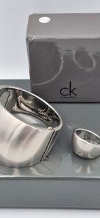 Stoere Calvin Klein set armband en ring, Ophalen of Verzenden, Zo goed als nieuw, Zilver