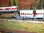 Märklin 4668 2x, lange rongenwagons Zwitserland met containe, Hobby en Vrije tijd, Modeltreinen | H0, Wisselstroom, Treinset, Ophalen of Verzenden