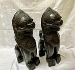 2 grote antieke tempelleeuwen foo dogs, Verzenden