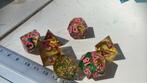 Bloemen sharp edge resin liquid core dnd dobbelstenen, Ophalen of Verzenden, Zo goed als nieuw